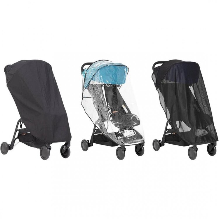 MOUNTAIN BUGGY Set pláštenka + slnečná clona na kočík Nano 2017